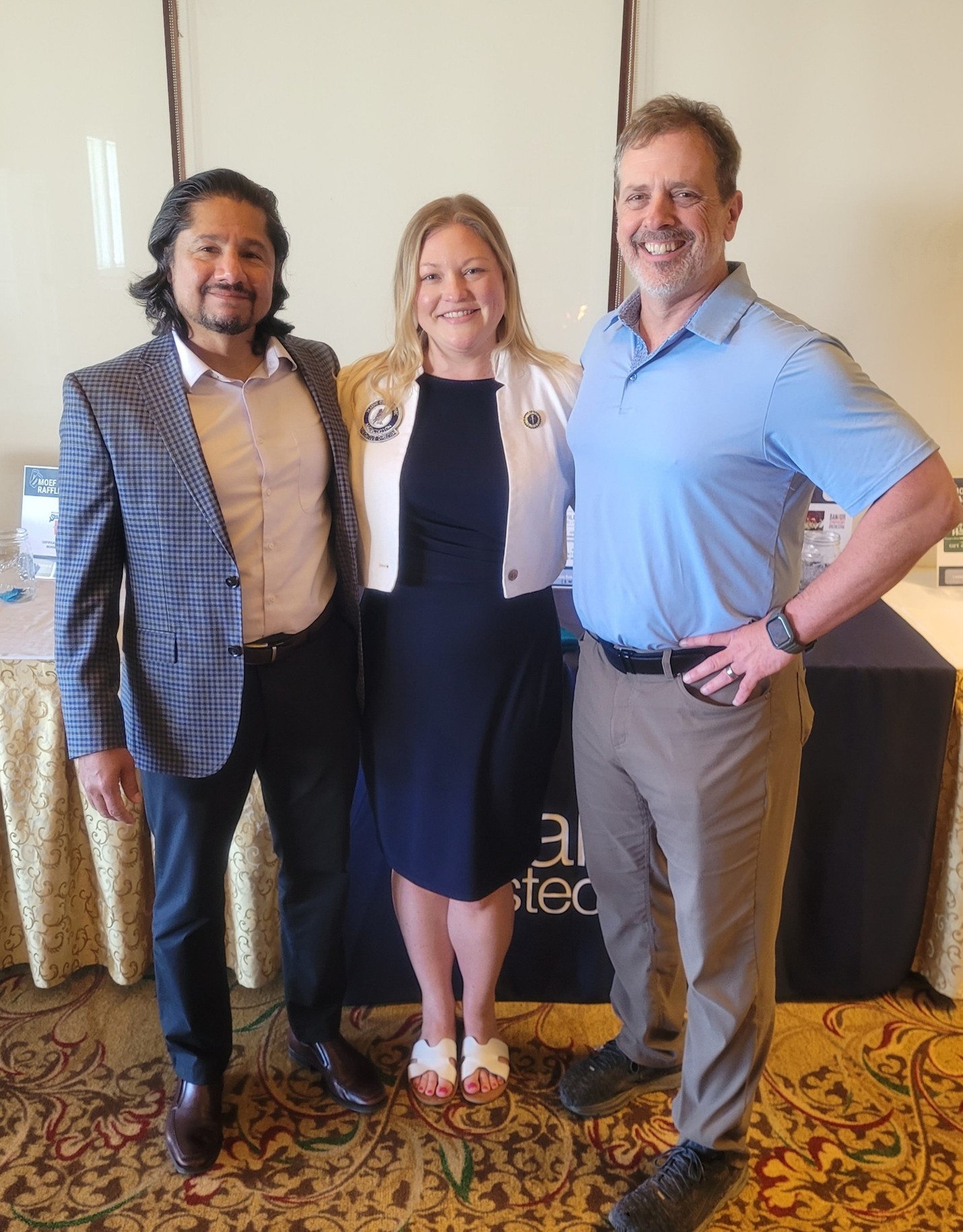 Gautam J. Desai, DO, FACOFP dist.; Amanda Mahan; and Jack Forbush, DO