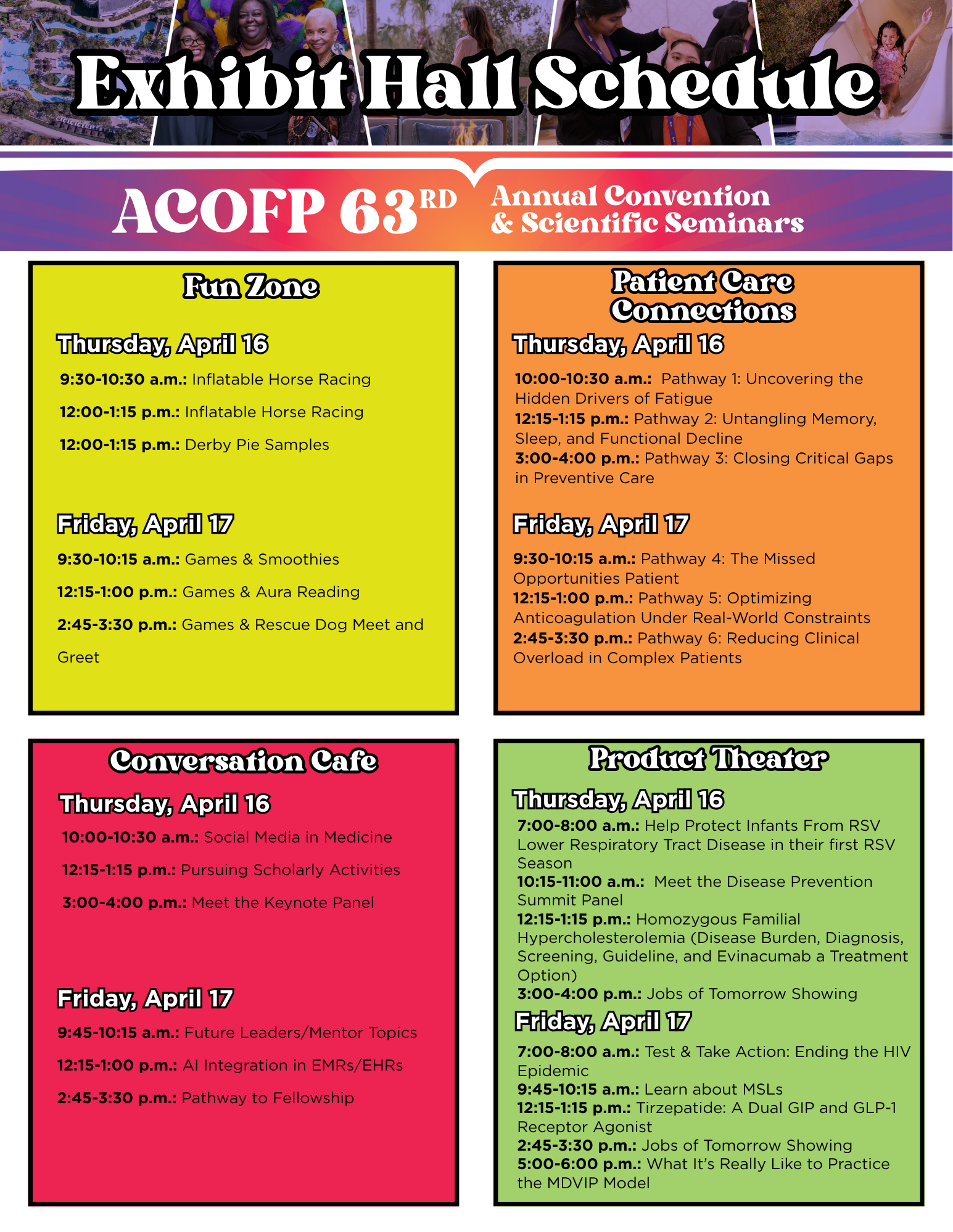 Exhibit Hall Schedule